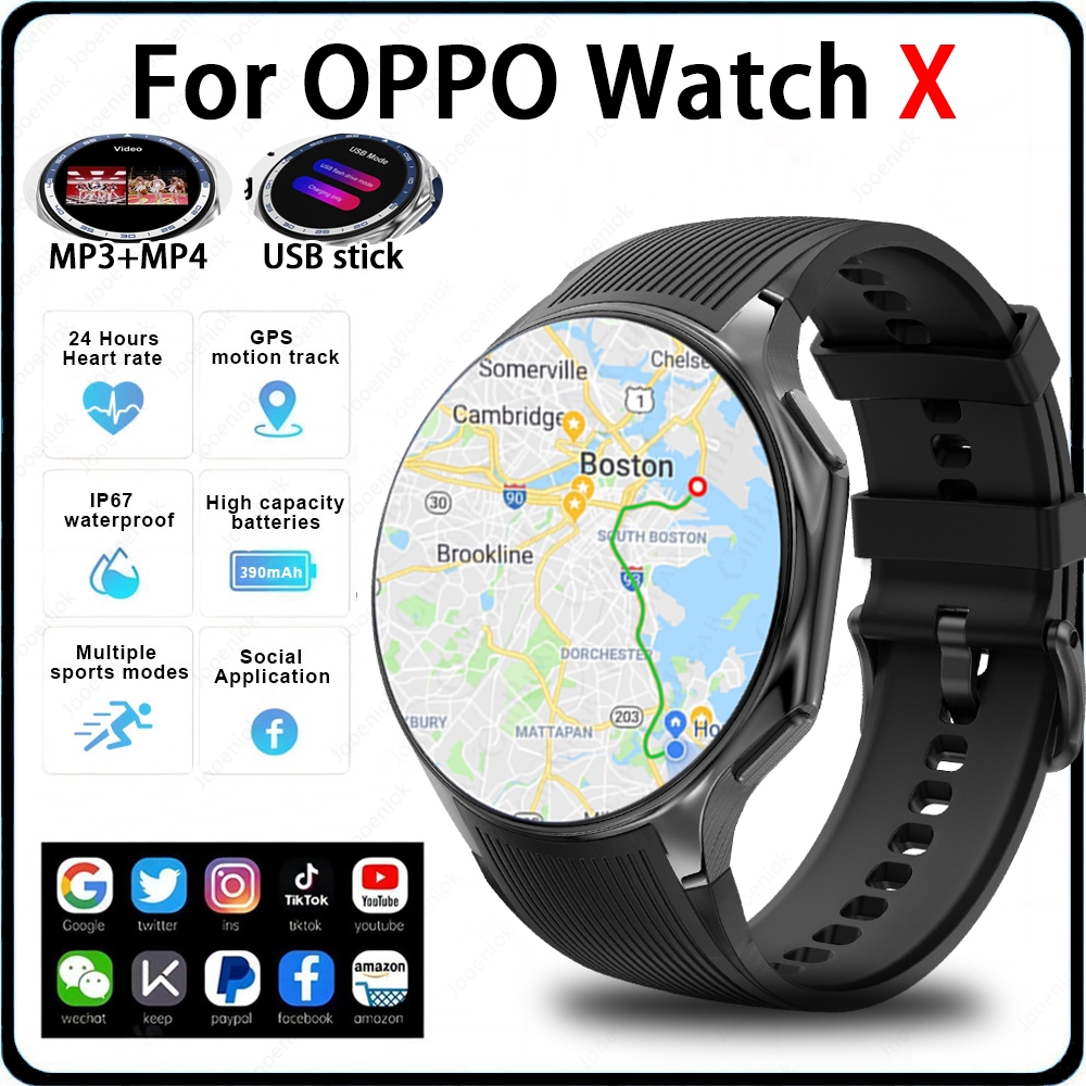 Timex Watches Smartwatch - Jam tangan pintar OPPO pria, arloji
