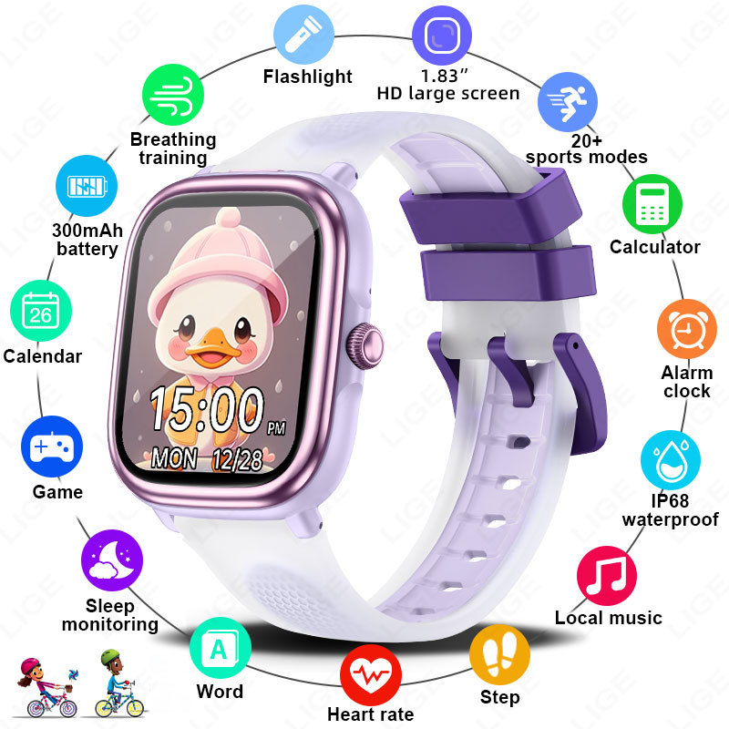 Smartwatch Watches For Kid Boy - LIGE 2026 Jam Tangan Pintar Anak