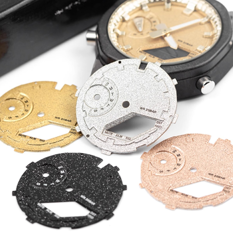 Casio Watch G-Shock Ga-2100 - Frost Gold Pola Api Dial untuk
