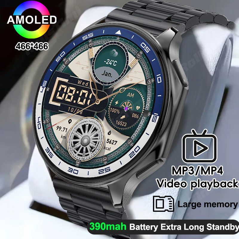 Timex Watches Smartwatch - Jam tangan pintar AMOLED 1.43 pemutar
