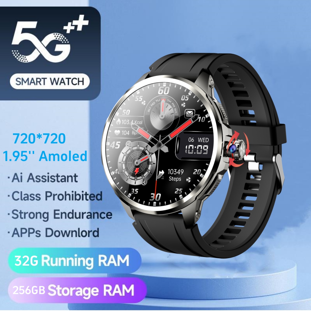 Smartwatch Watch Whatsapp - H99 jam tangan pintar 1.95 inci,
