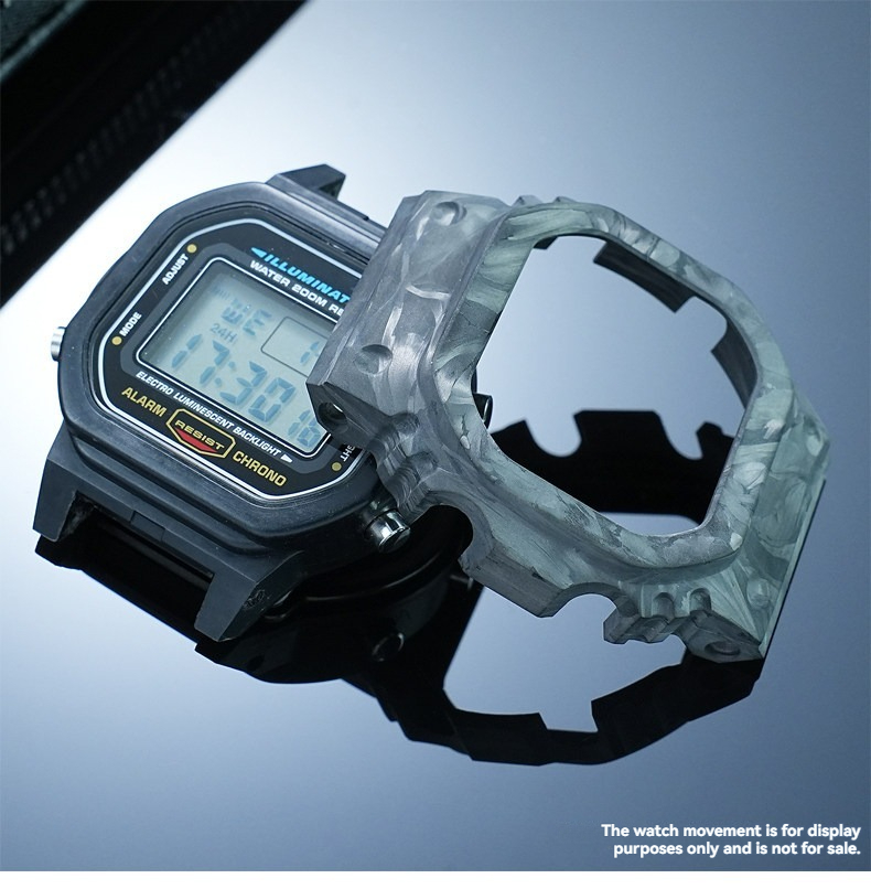 Casio Watch G-Shock Dw-5600 - Casing Jam Tangan Modifikasi Serat Karbon