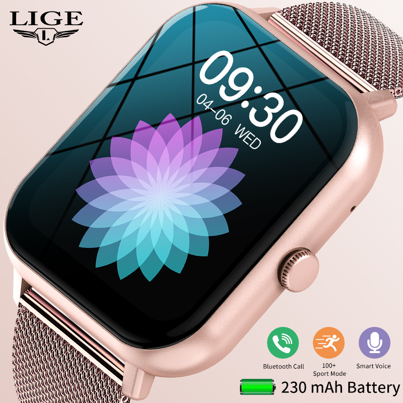 Smartwatch Watch Whatsapp - LIGE jam tangan pintar Bluetooth Pria