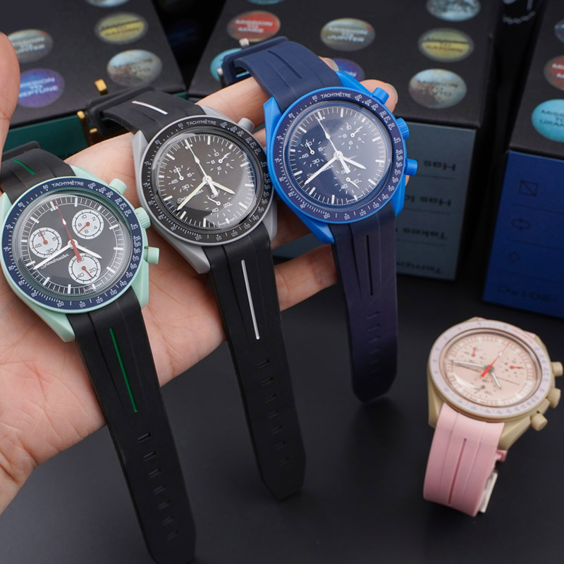 Omega Watch Constellation - Tali jam tangan karet untuk pria