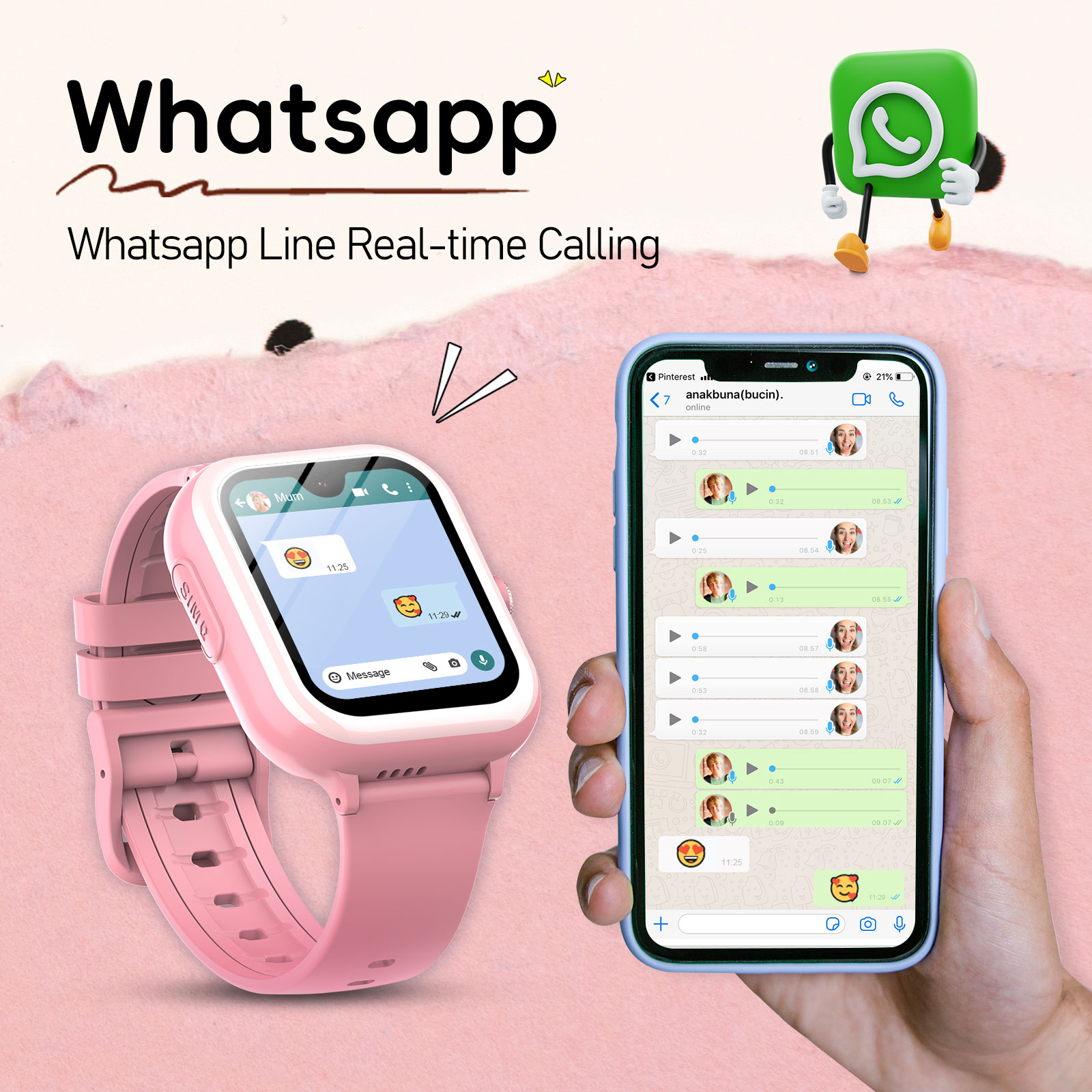 Jam Tangan Pintar Anak Wonlex  - Smartwatch Watch Whatsapp ulasan dan harga