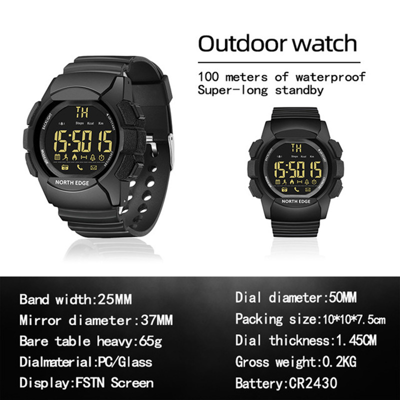NORTH EDGE AK 100M Jam Tangan  - Smartwatch Digital Watches For Men ulasan dan harga