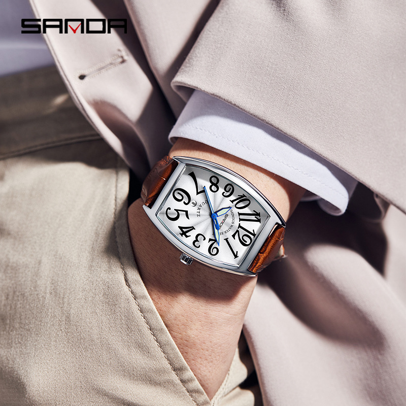 SANDA Jam Tangan Pria Kuarsa B - Leather Watch Strap ulasan dan harga
