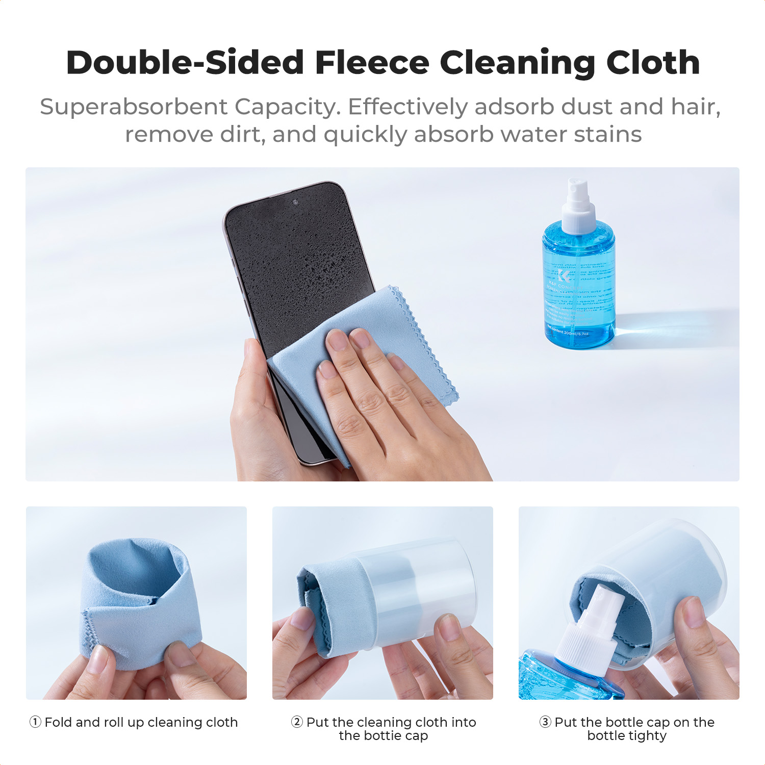 K&F CONCEPT 200ML Semprotan Pe - Watch Polishing Cloth ulasan dan harga