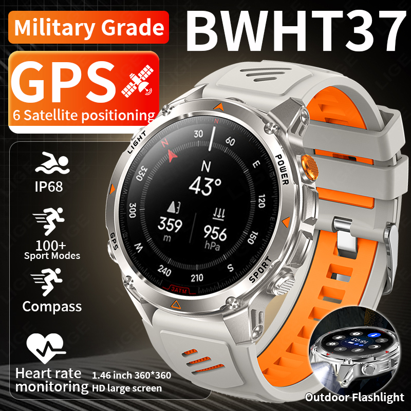 LIGE Jam Tangan Pintar GPS Tan - Smartwatch I Watches ulasan dan harga
