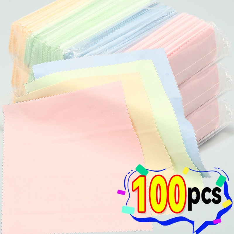 10-100 Buah Kain Kacamata Pole - Watch Polishing Cloth ulasan dan harga