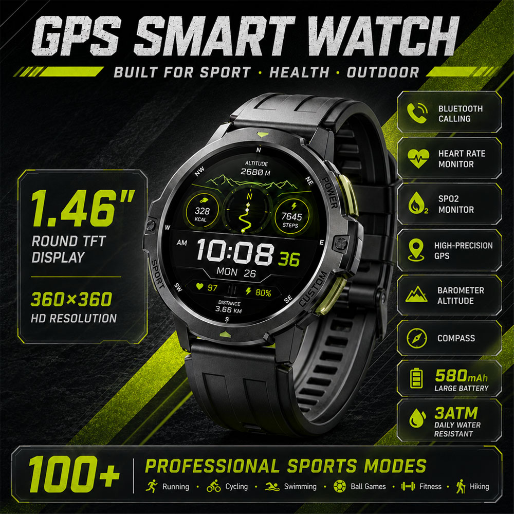 Jam Tangan Pintar GPS Militer  - Timex Watches Smartwatch ulasan dan harga